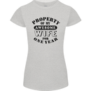 1st Wedding Anniversary 1 Year Funny Wife Womens Petite Cut T-Shirt Sports Grey