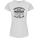 1st Wedding Anniversary 1 Year Funny Wife Womens Petite Cut T-Shirt White