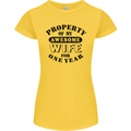 1st Wedding Anniversary 1 Year Funny Wife Womens Petite Cut T-Shirt Yellow