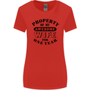 1st Wedding Anniversary 1 Year Funny Wife Womens Wider Cut T-Shirt Red
