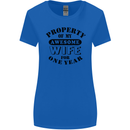 1st Wedding Anniversary 1 Year Funny Wife Womens Wider Cut T-Shirt Royal Blue