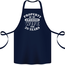 20 Year Wedding Anniversary 20th Funny Wife Cotton Apron 100% Organic Navy Blue