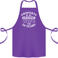 20 Year Wedding Anniversary 20th Funny Wife Cotton Apron 100% Organic Purple