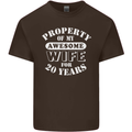 20 Year Wedding Anniversary 20th Funny Wife Mens Cotton T-Shirt Tee Top Dark Chocolate