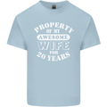 20 Year Wedding Anniversary 20th Funny Wife Mens Cotton T-Shirt Tee Top Light Blue