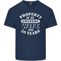 20 Year Wedding Anniversary 20th Funny Wife Mens Cotton T-Shirt Tee Top Navy Blue