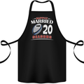 20 Year Wedding Anniversary 20th Rugby Cotton Apron 100% Organic Black