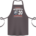 20 Year Wedding Anniversary 20th Rugby Cotton Apron 100% Organic Dark Grey