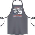 20 Year Wedding Anniversary 20th Rugby Cotton Apron 100% Organic Steel