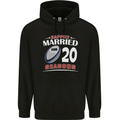 20 Year Wedding Anniversary 20th Rugby Mens 80% Cotton Hoodie Black