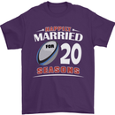 20 Year Wedding Anniversary 20th Rugby Mens T-Shirt 100% Cotton Purple