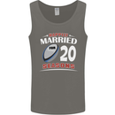 20 Year Wedding Anniversary 20th Rugby Mens Vest Tank Top Charcoal