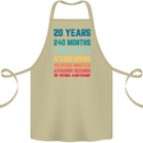 20th Birthday 20 Year Old Cotton Apron 100% Organic Khaki
