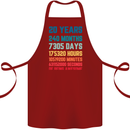 20th Birthday 20 Year Old Cotton Apron 100% Organic Maroon