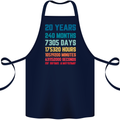 20th Birthday 20 Year Old Cotton Apron 100% Organic Navy Blue