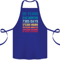 20th Birthday 20 Year Old Cotton Apron 100% Organic Royal Blue