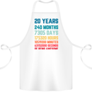 20th Birthday 20 Year Old Cotton Apron 100% Organic White