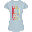 20th Birthday 20 Year Old Level Up Gamming Womens Petite Cut T-Shirt Light Blue