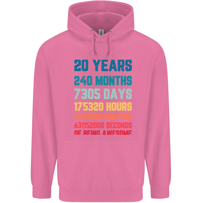 20th Birthday 20 Year Old Mens 80% Cotton Hoodie Azelea