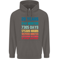20th Birthday 20 Year Old Mens 80% Cotton Hoodie Charcoal