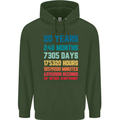 20th Birthday 20 Year Old Mens 80% Cotton Hoodie Forest Green