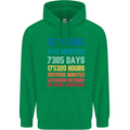 20th Birthday 20 Year Old Mens 80% Cotton Hoodie Irish Green