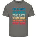 20th Birthday 20 Year Old Mens Cotton T-Shirt Tee Top Charcoal