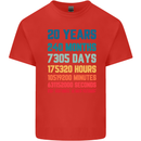 20th Birthday 20 Year Old Mens Cotton T-Shirt Tee Top Red