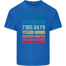 20th Birthday 20 Year Old Mens Cotton T-Shirt Tee Top Royal Blue