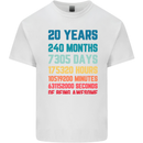 20th Birthday 20 Year Old Mens Cotton T-Shirt Tee Top White