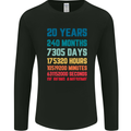 20th Birthday 20 Year Old Mens Long Sleeve T-Shirt Black
