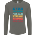 20th Birthday 20 Year Old Mens Long Sleeve T-Shirt Charcoal