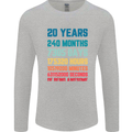 20th Birthday 20 Year Old Mens Long Sleeve T-Shirt Sports Grey