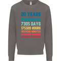 20th Birthday 20 Year Old Mens Sweatshirt Jumper Charcoal
