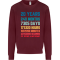 20th Birthday 20 Year Old Mens Sweatshirt Jumper Maroon