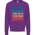 20th Birthday 20 Year Old Mens Sweatshirt Jumper Purple