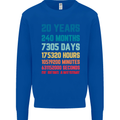 20th Birthday 20 Year Old Mens Sweatshirt Jumper Royal Blue