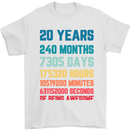 20th Birthday 20 Year Old Mens T-Shirt 100% Cotton White