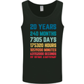 20th Birthday 20 Year Old Mens Vest Tank Top Black