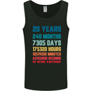 20th Birthday 20 Year Old Mens Vest Tank Top Black