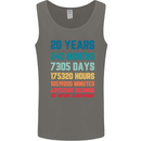 20th Birthday 20 Year Old Mens Vest Tank Top Charcoal
