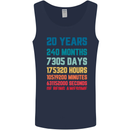 20th Birthday 20 Year Old Mens Vest Tank Top Navy Blue