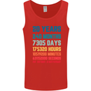20th Birthday 20 Year Old Mens Vest Tank Top Red