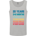 20th Birthday 20 Year Old Mens Vest Tank Top Sports Grey