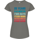 20th Birthday 20 Year Old Womens Petite Cut T-Shirt Charcoal