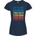 20th Birthday 20 Year Old Womens Petite Cut T-Shirt Navy Blue