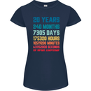 20th Birthday 20 Year Old Womens Petite Cut T-Shirt Navy Blue
