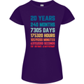 20th Birthday 20 Year Old Womens Petite Cut T-Shirt Purple