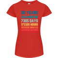 20th Birthday 20 Year Old Womens Petite Cut T-Shirt Red
