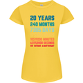 20th Birthday 20 Year Old Womens Petite Cut T-Shirt Yellow